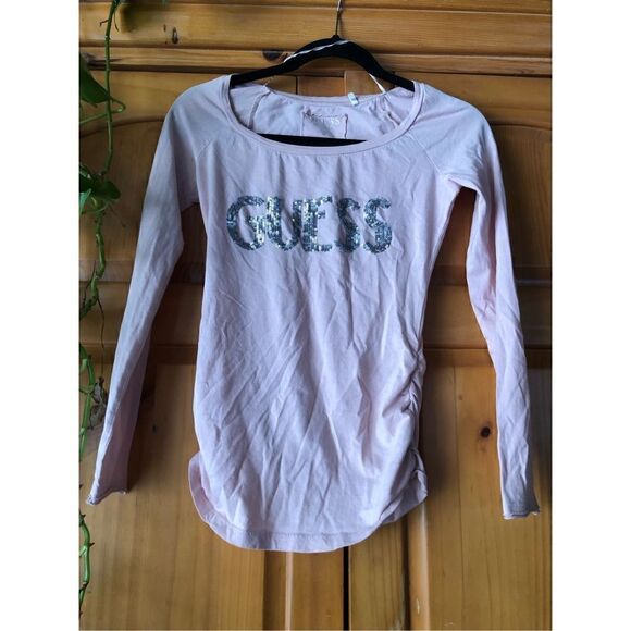 Guess Tops - Guess Women’s Pink Long Sleeve Shirt Size S